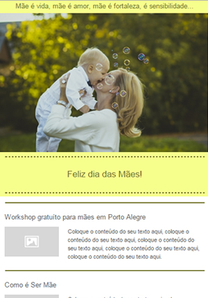 Template dia das mães