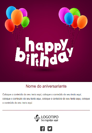 Template Aniversário