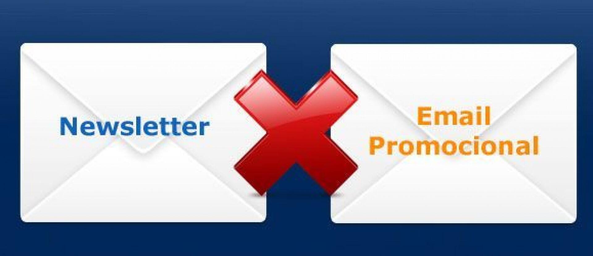 Diferença entre Newsletters e Emails promocionais